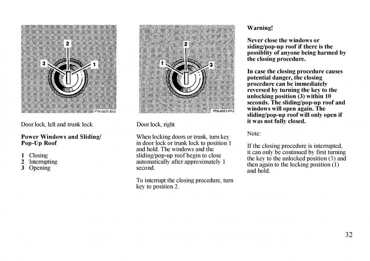 Mercedes Benz S W140 owners manual / page 32