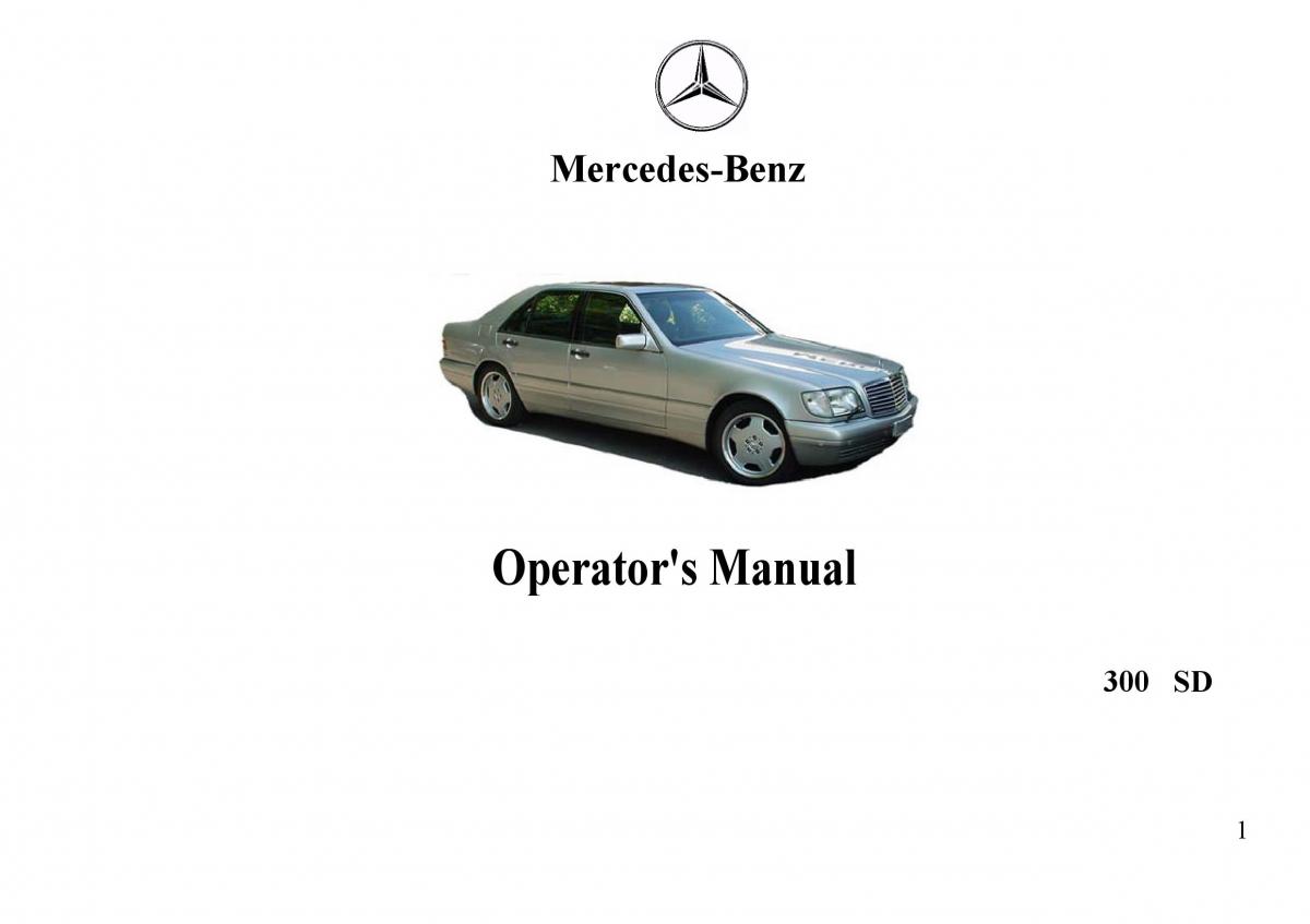 manual  Mercedes Benz S W140 owners manual / page 1