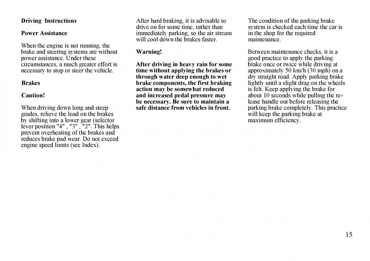 Mercedes Benz S W140 owners manual / page 15