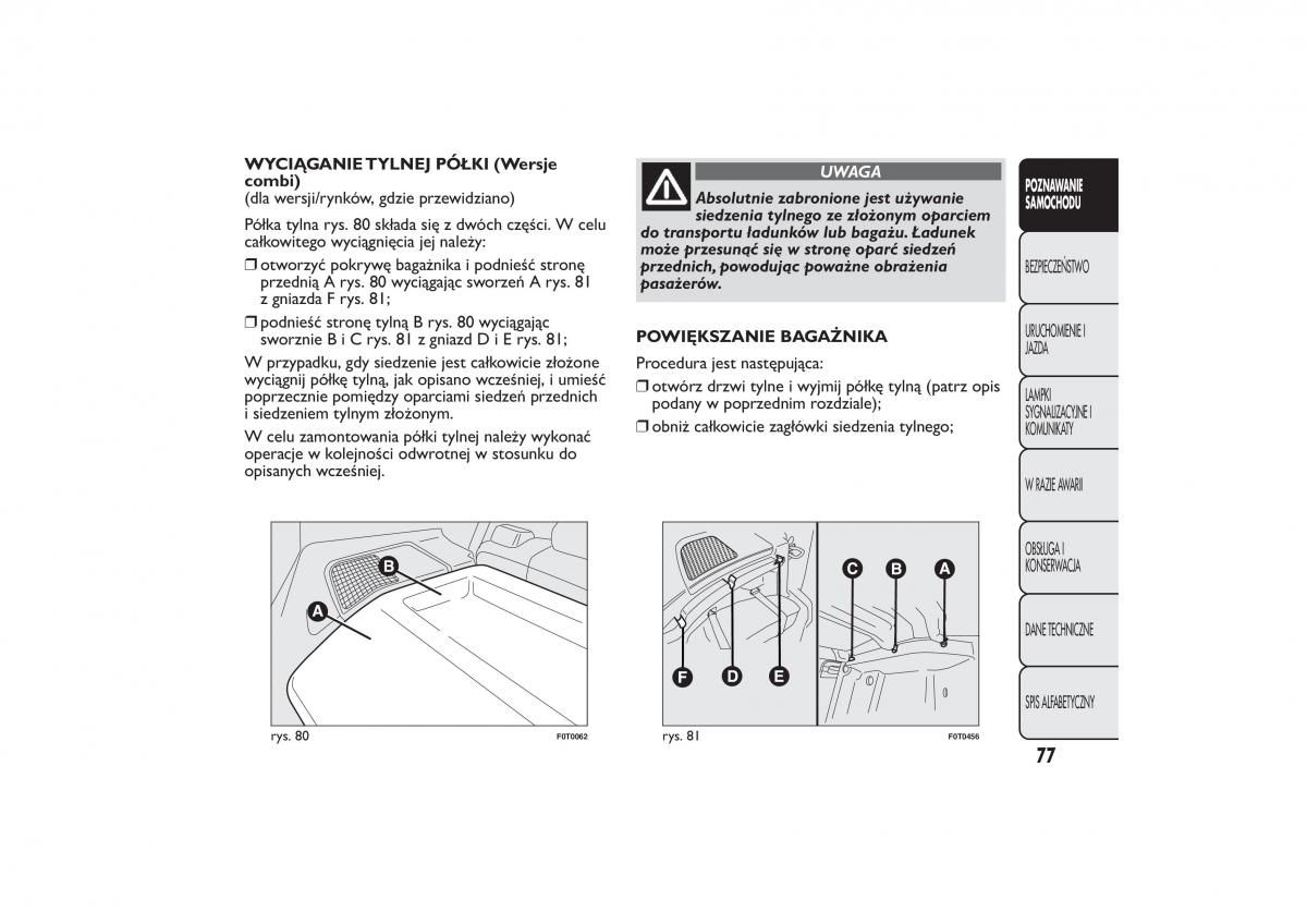 Fiat Fiorino IV 4 instrukcja obslugi / page 80