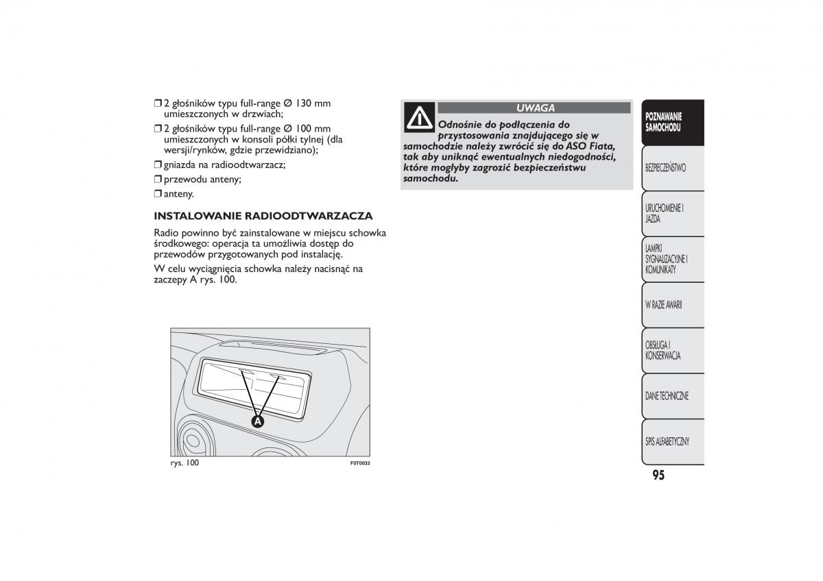 Fiat Fiorino IV 4 instrukcja obslugi / page 98