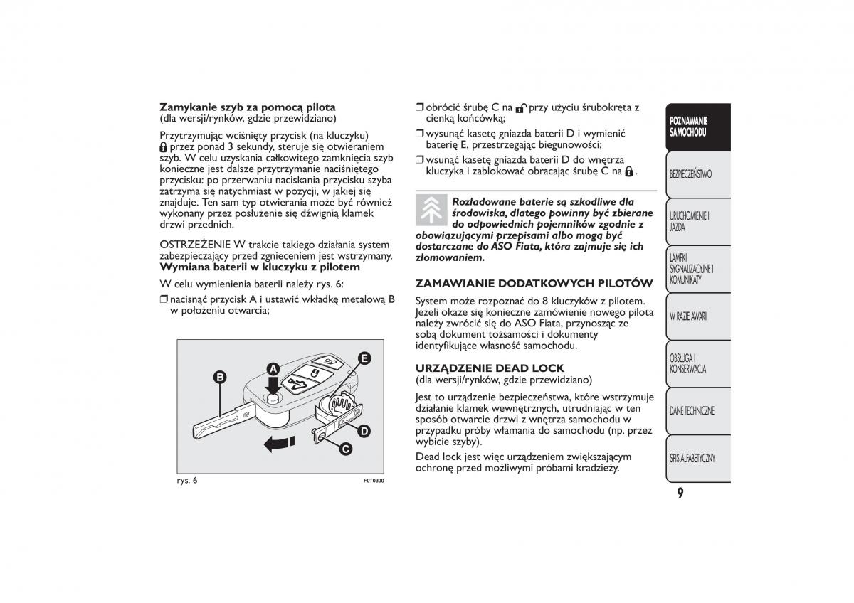 Fiat Fiorino IV 4 instrukcja obslugi / page 12