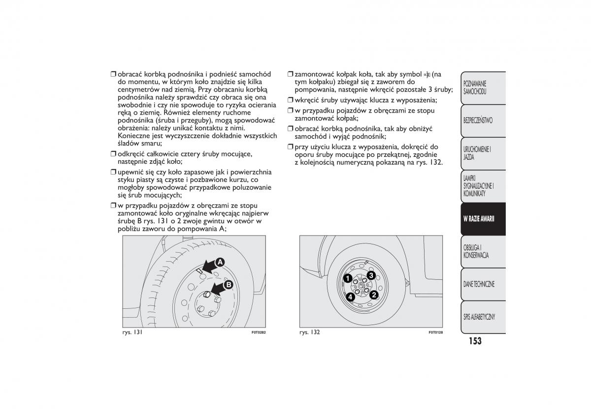 Fiat Fiorino IV 4 instrukcja obslugi / page 156