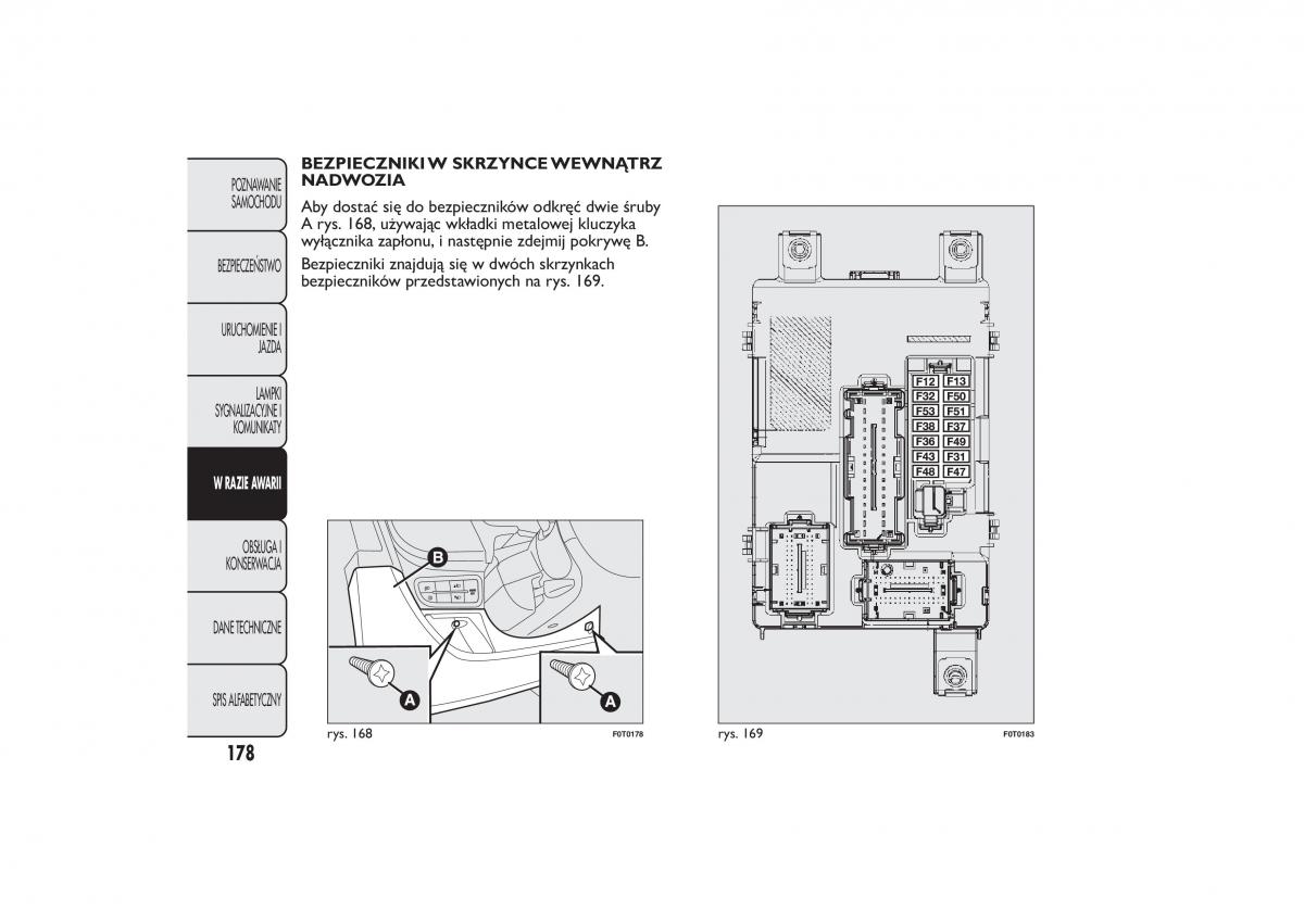 Fiat Fiorino IV 4 instrukcja obslugi / page 181