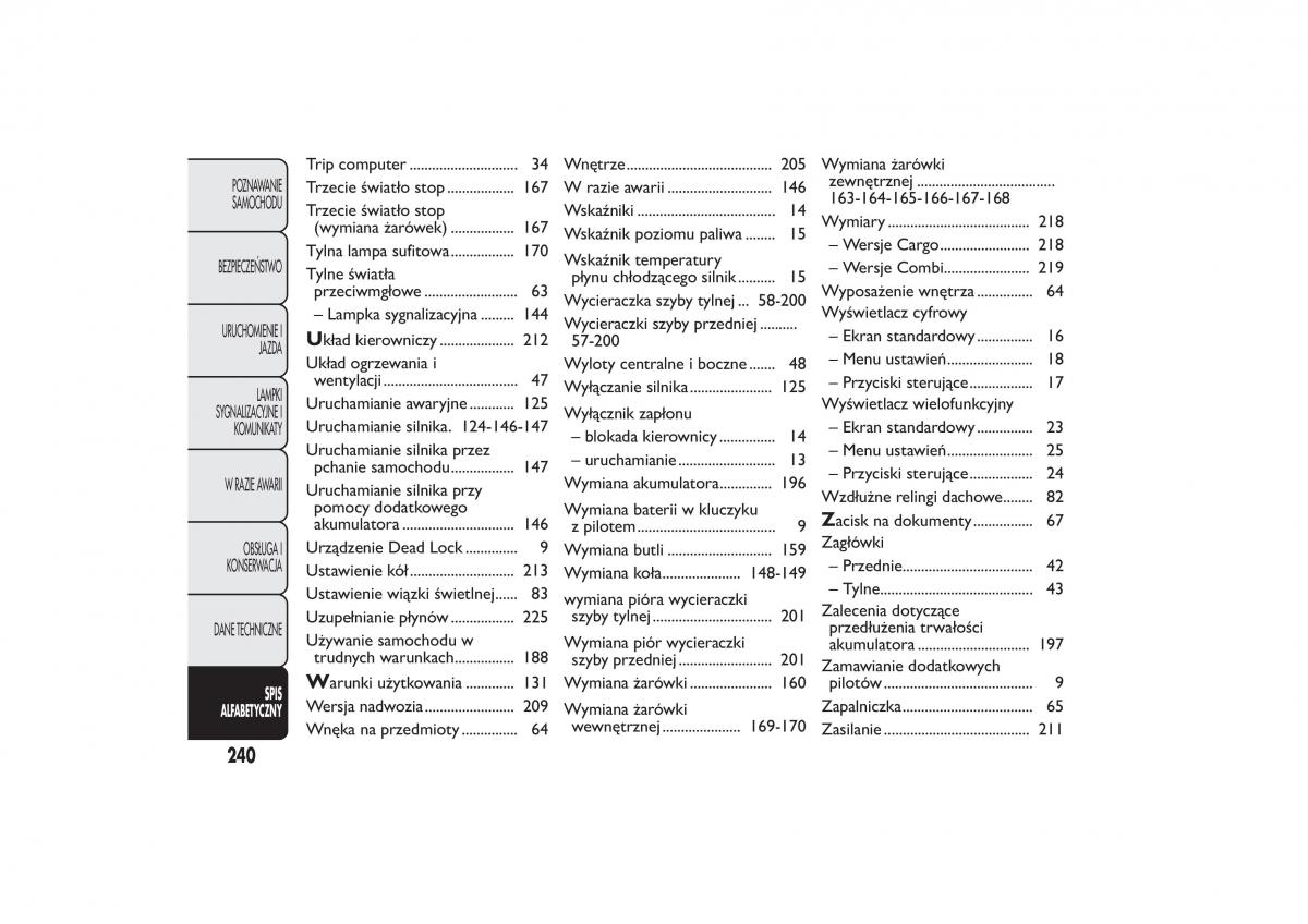 manual  Fiat Fiorino IV 4 instrukcja / page 243