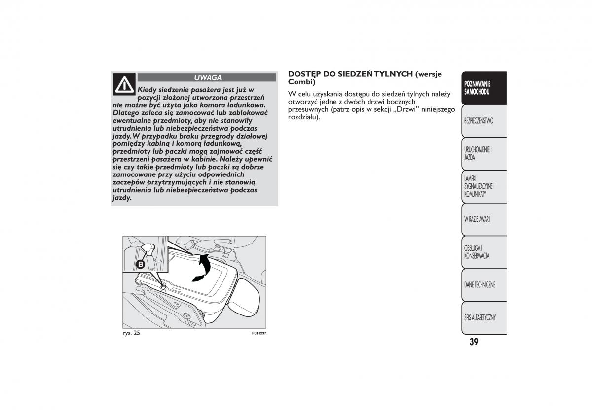 Fiat Fiorino IV 4 instrukcja obslugi / page 42