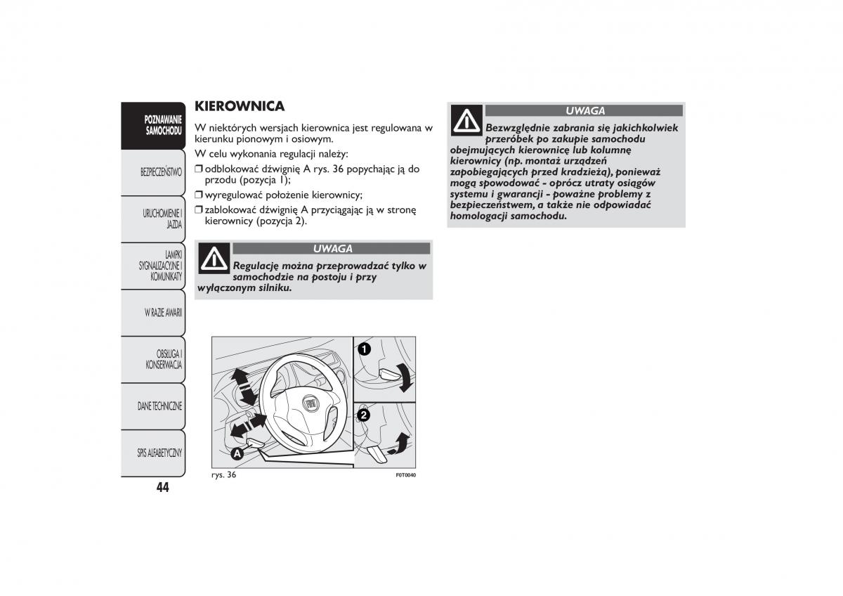 Fiat Fiorino IV 4 instrukcja obslugi / page 47