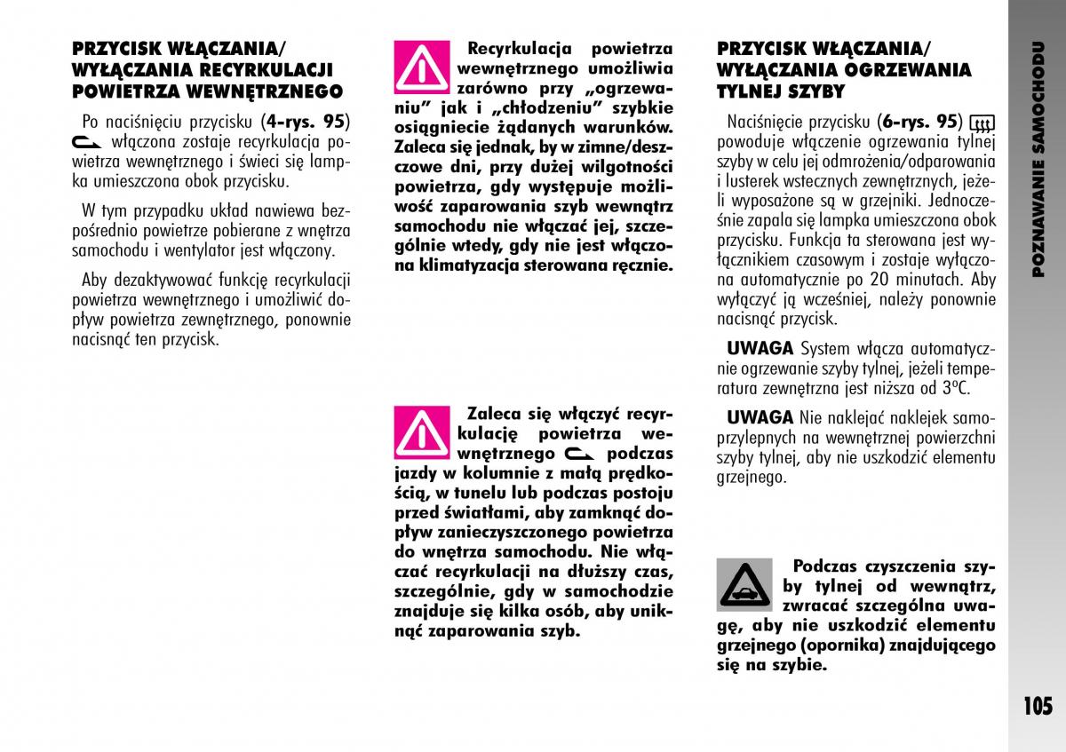 Alfa Romeo GT instrukcja obslugi / page 106
