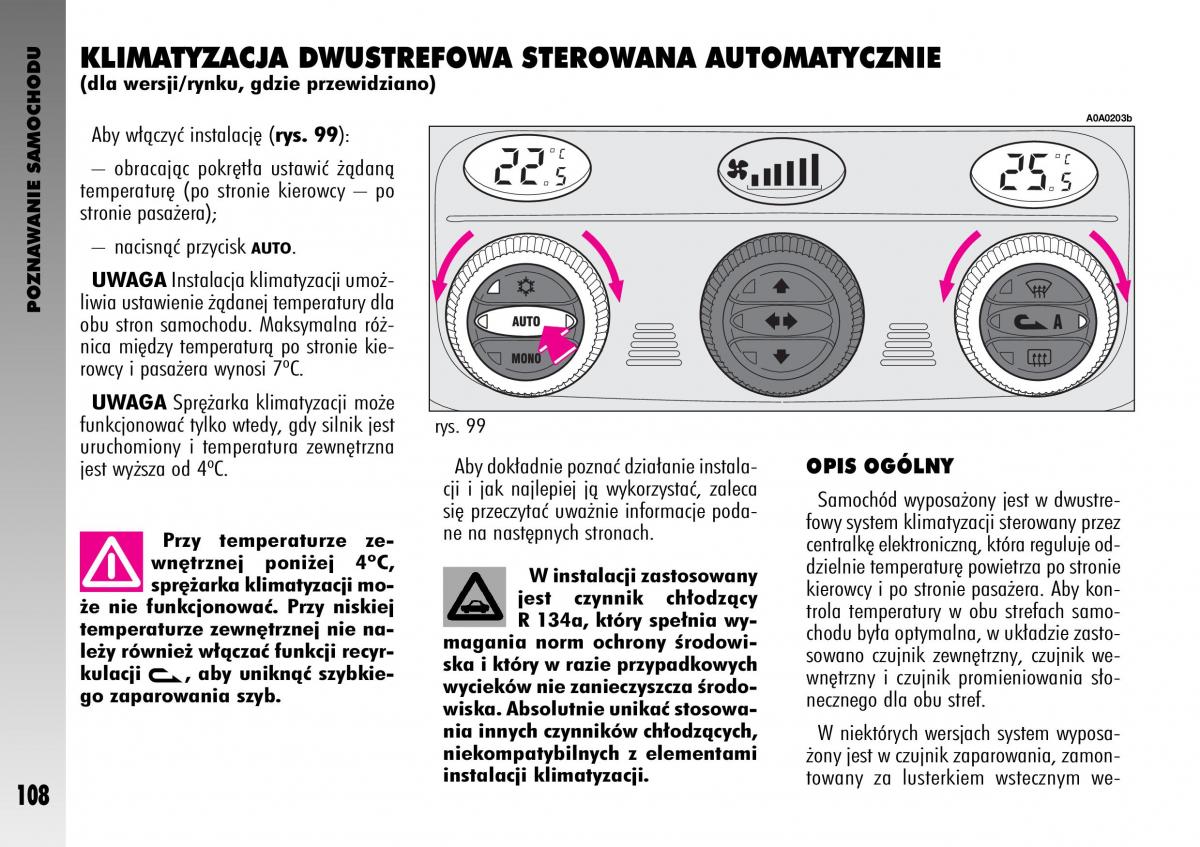 Alfa Romeo GT instrukcja obslugi / page 109