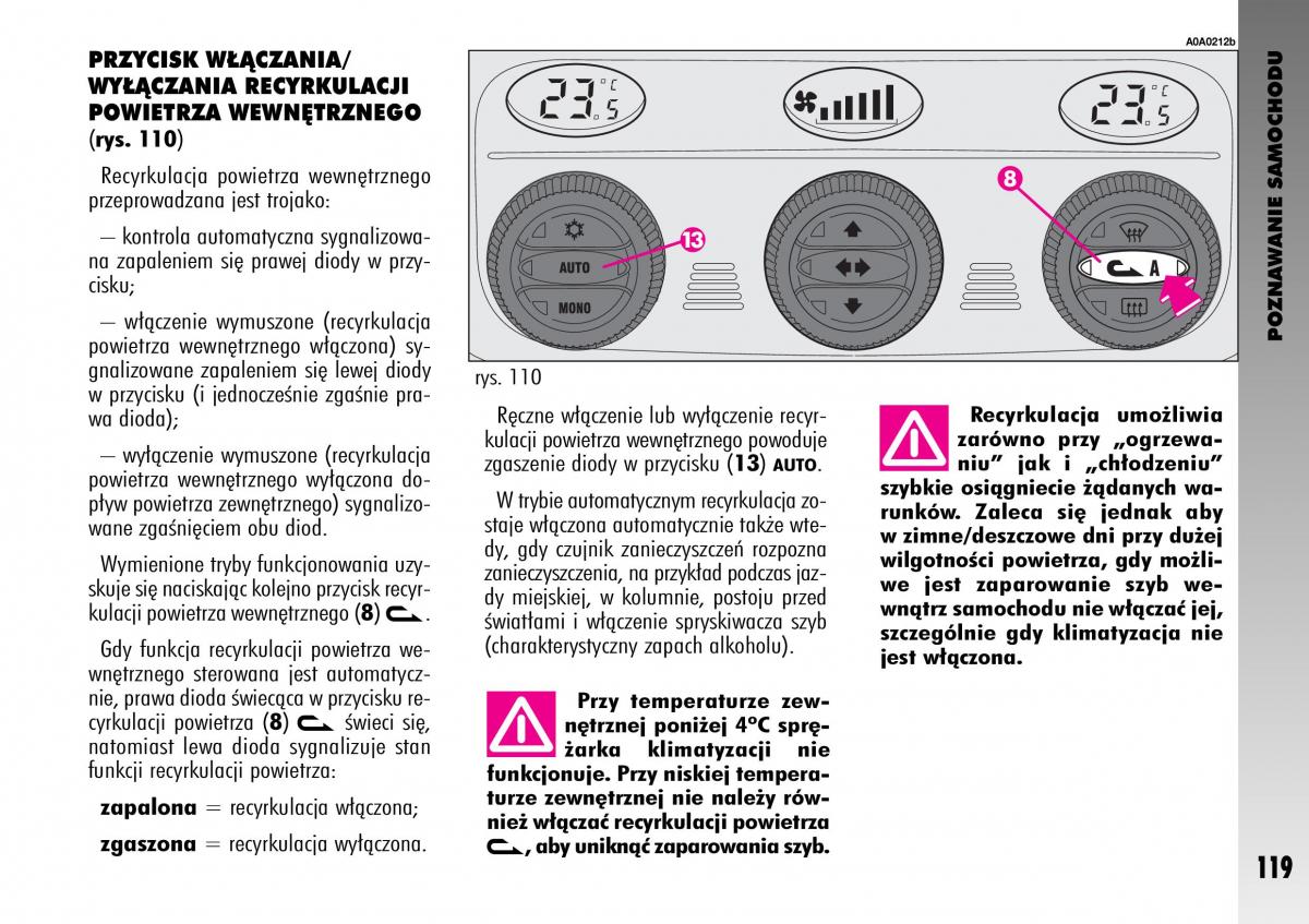 Alfa Romeo GT instrukcja obslugi / page 120
