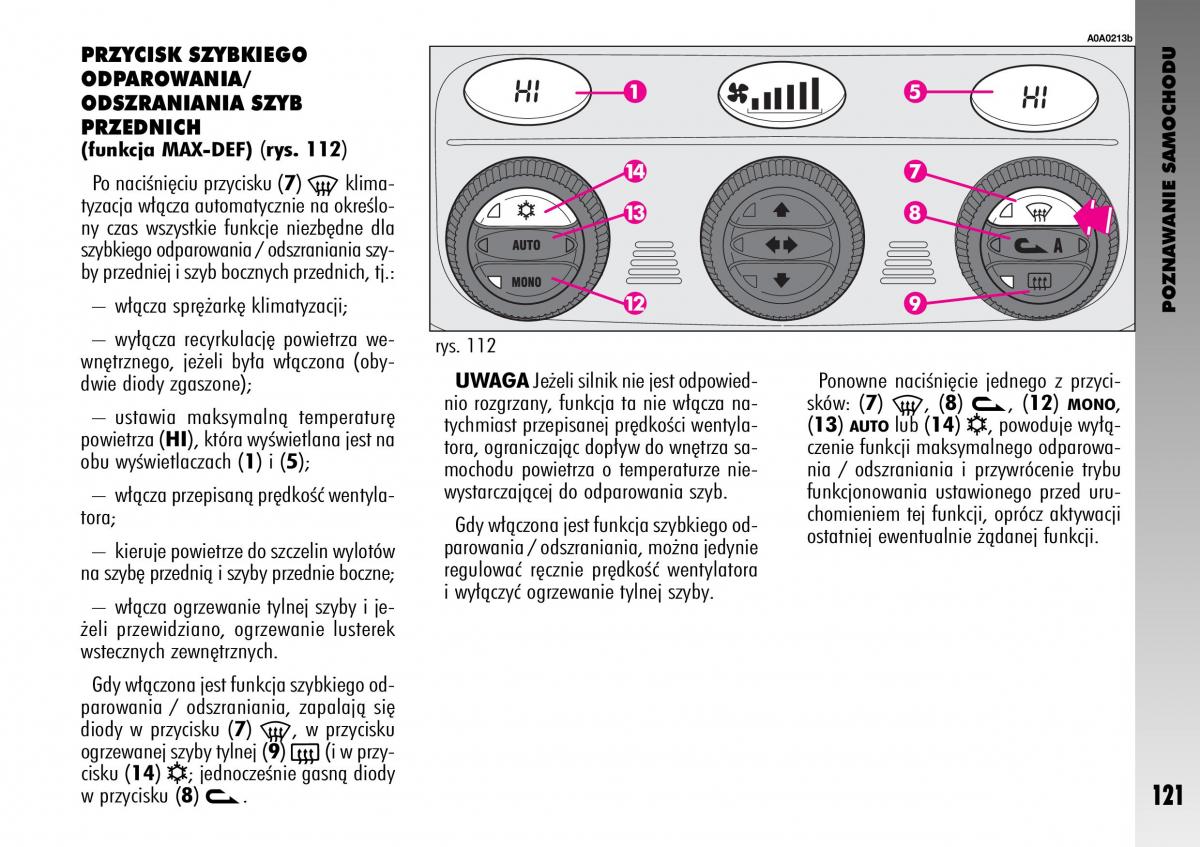 Alfa Romeo GT instrukcja obslugi / page 122