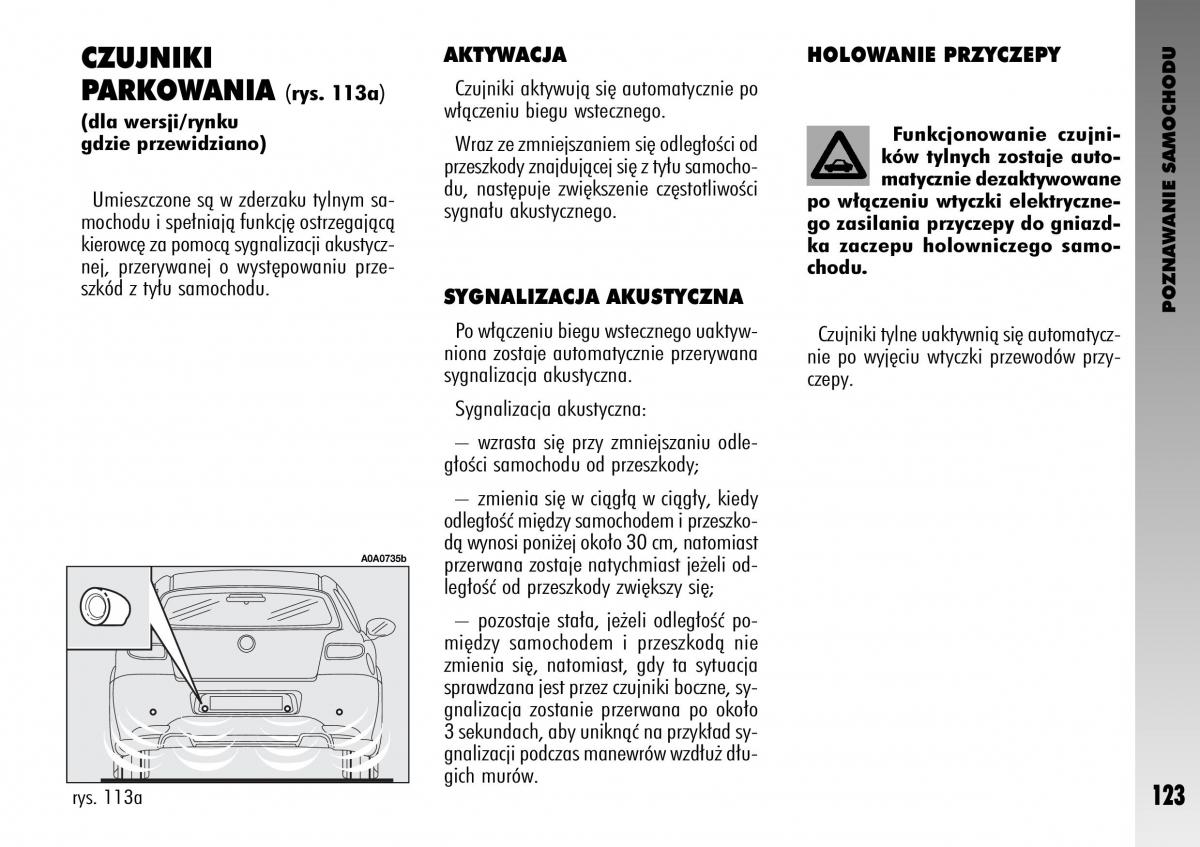 Alfa Romeo GT instrukcja obslugi / page 124
