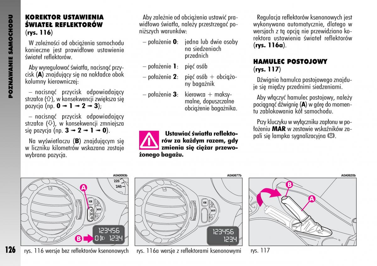 Alfa Romeo GT instrukcja obslugi / page 127