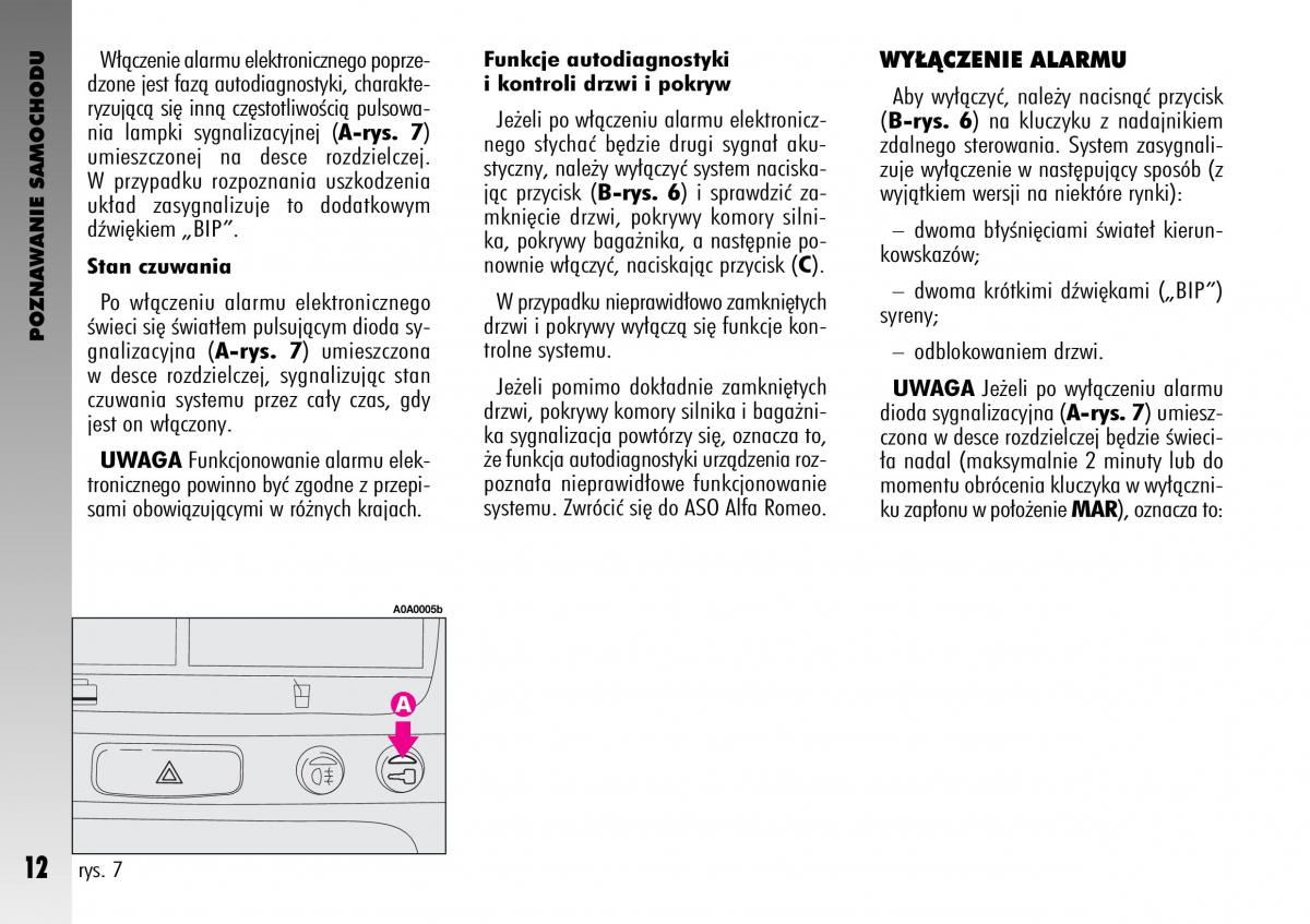 manual  Alfa Romeo GT instrukcja / page 13