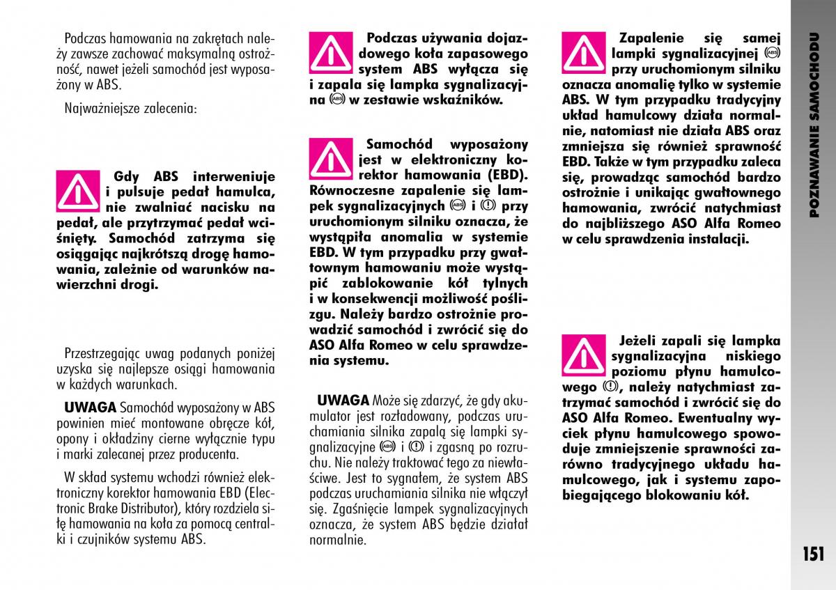 Alfa Romeo GT instrukcja obslugi / page 152