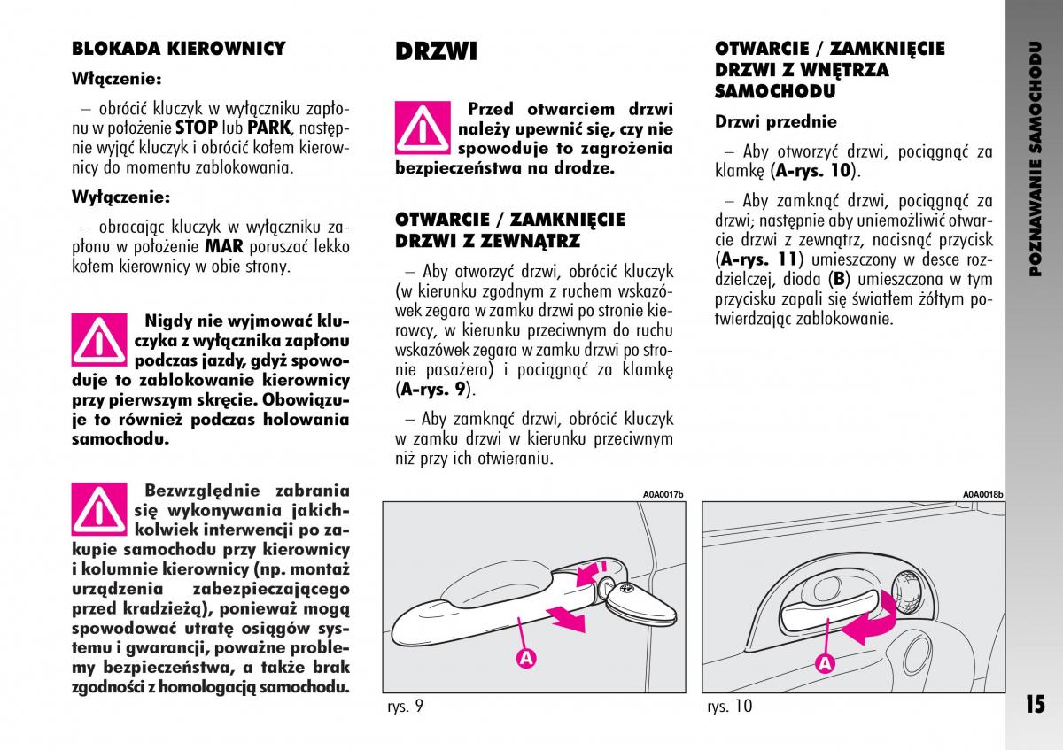 Alfa Romeo GT instrukcja obslugi / page 16