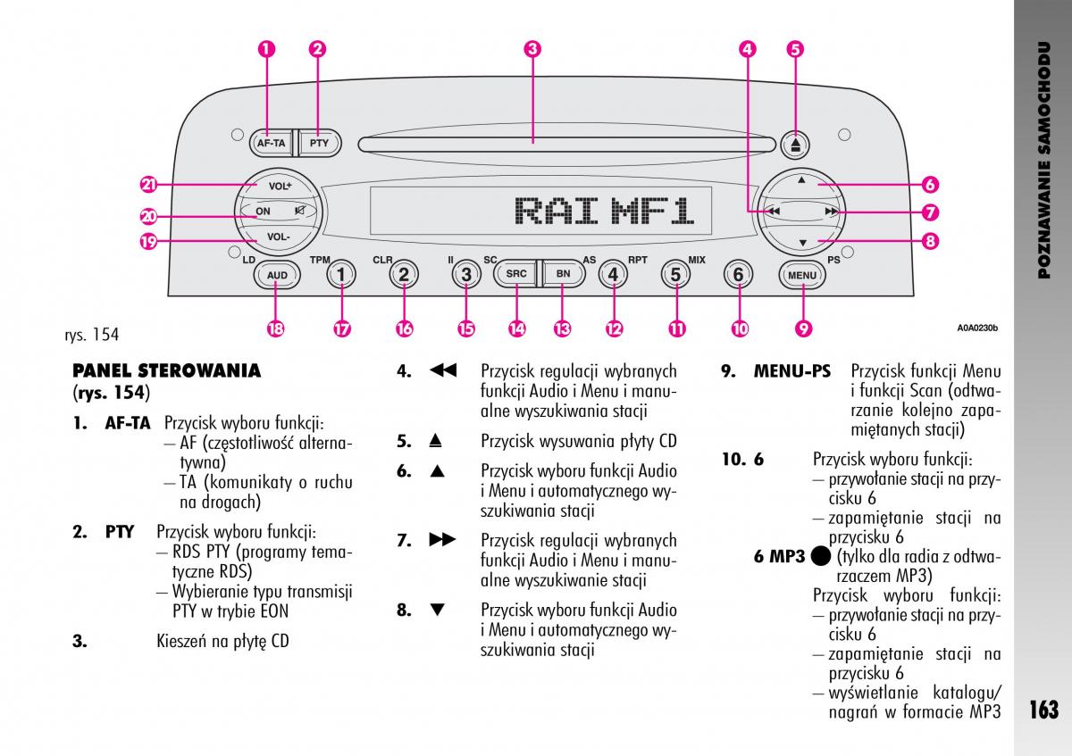 Alfa Romeo GT instrukcja obslugi / page 164