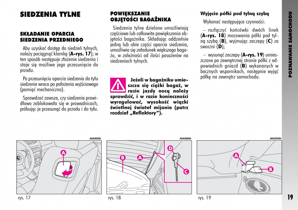 Alfa Romeo GT instrukcja obslugi / page 20