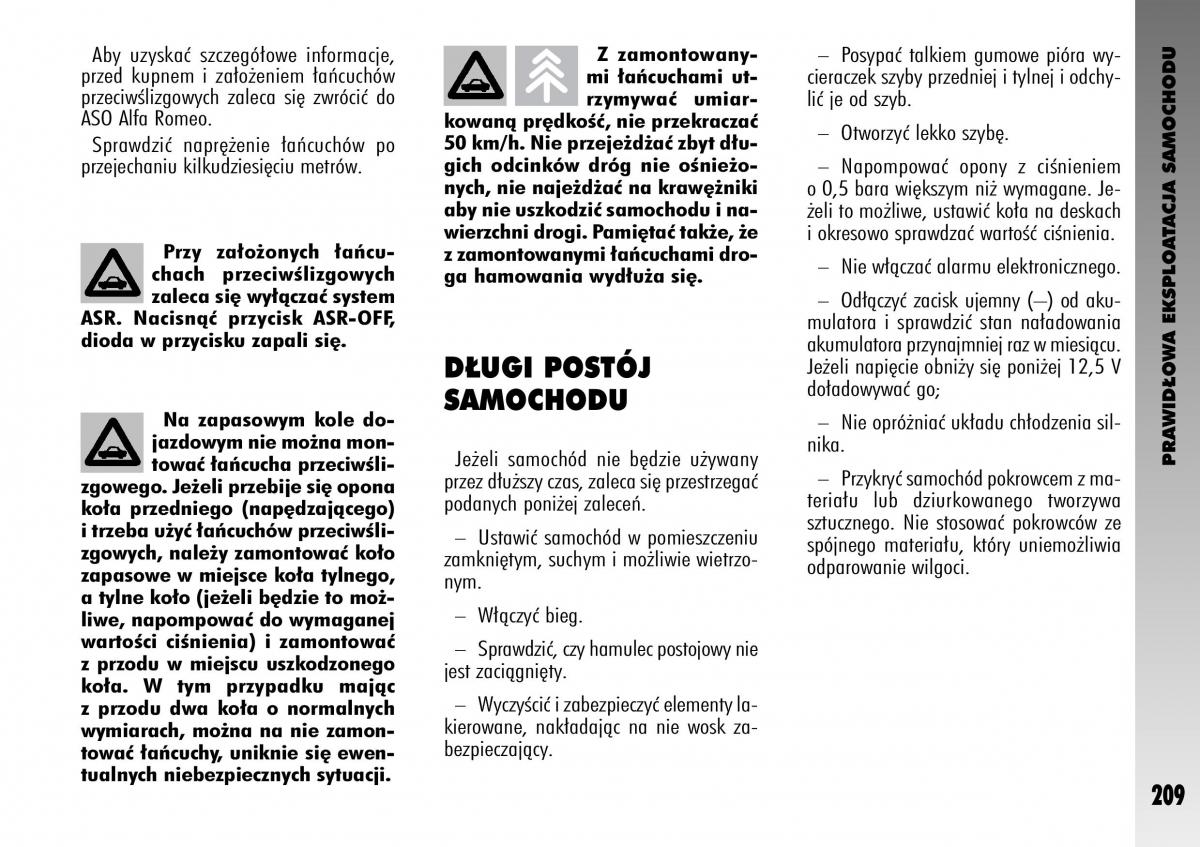 Alfa Romeo GT instrukcja obslugi / page 210