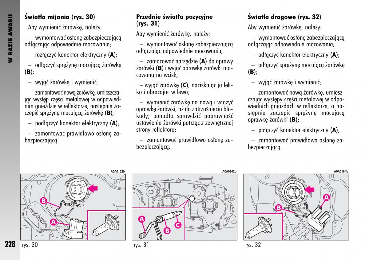 Alfa Romeo GT instrukcja obslugi / page 229