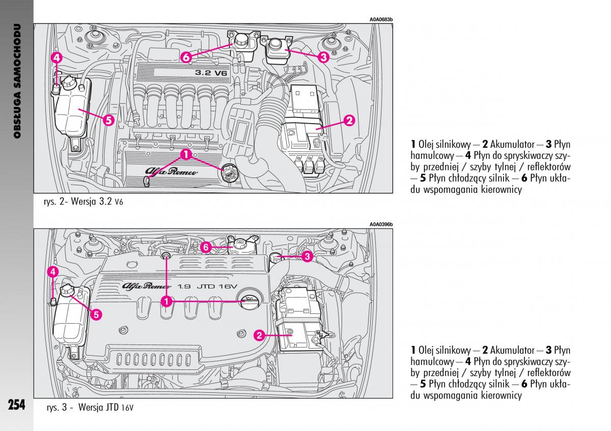 Alfa Romeo GT instrukcja obslugi / page 255
