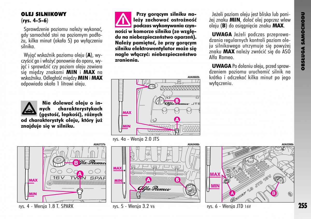 Alfa Romeo GT instrukcja obslugi / page 256