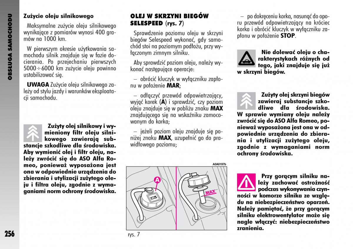 Alfa Romeo GT instrukcja obslugi / page 257