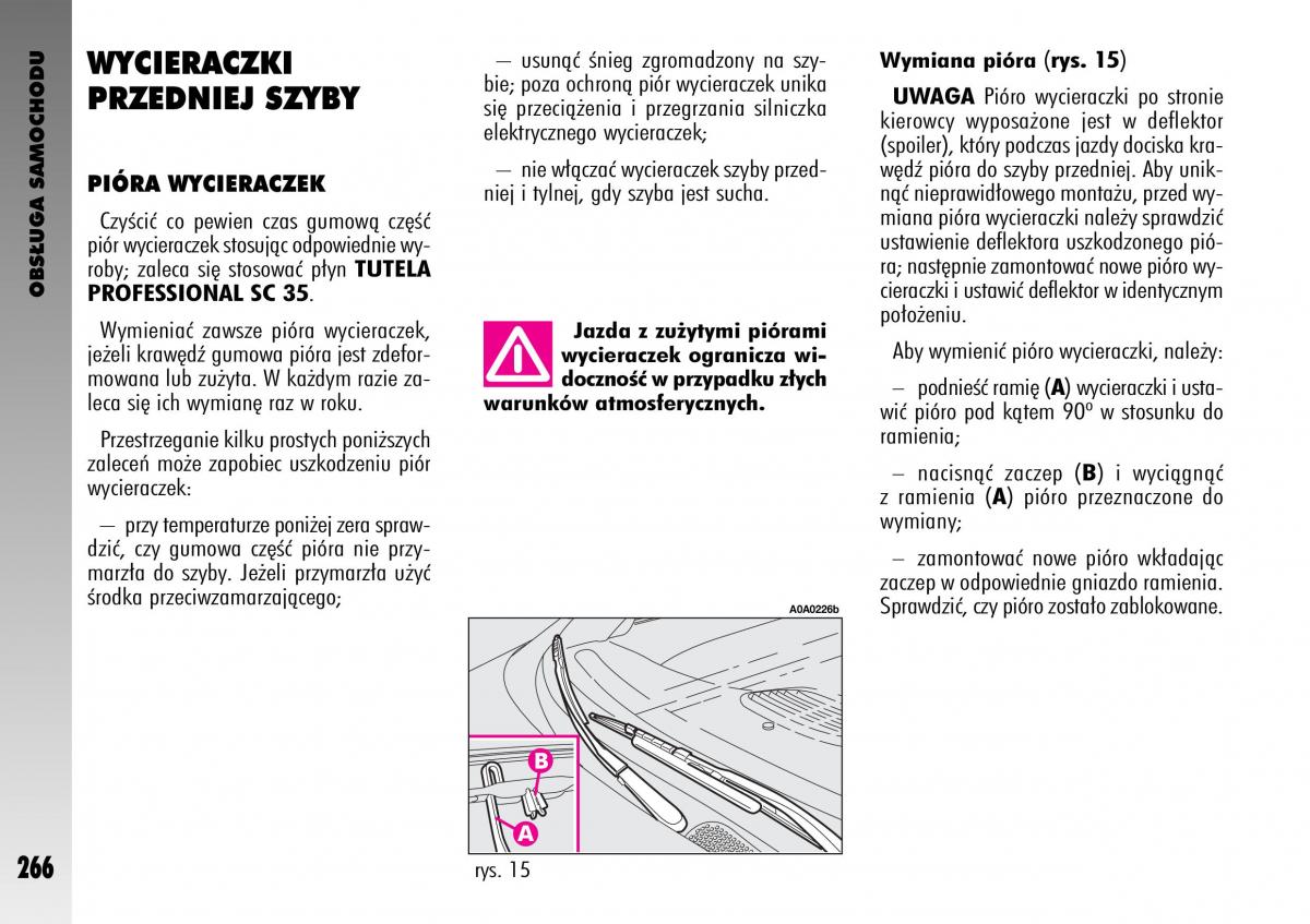 Alfa Romeo GT instrukcja obslugi / page 267