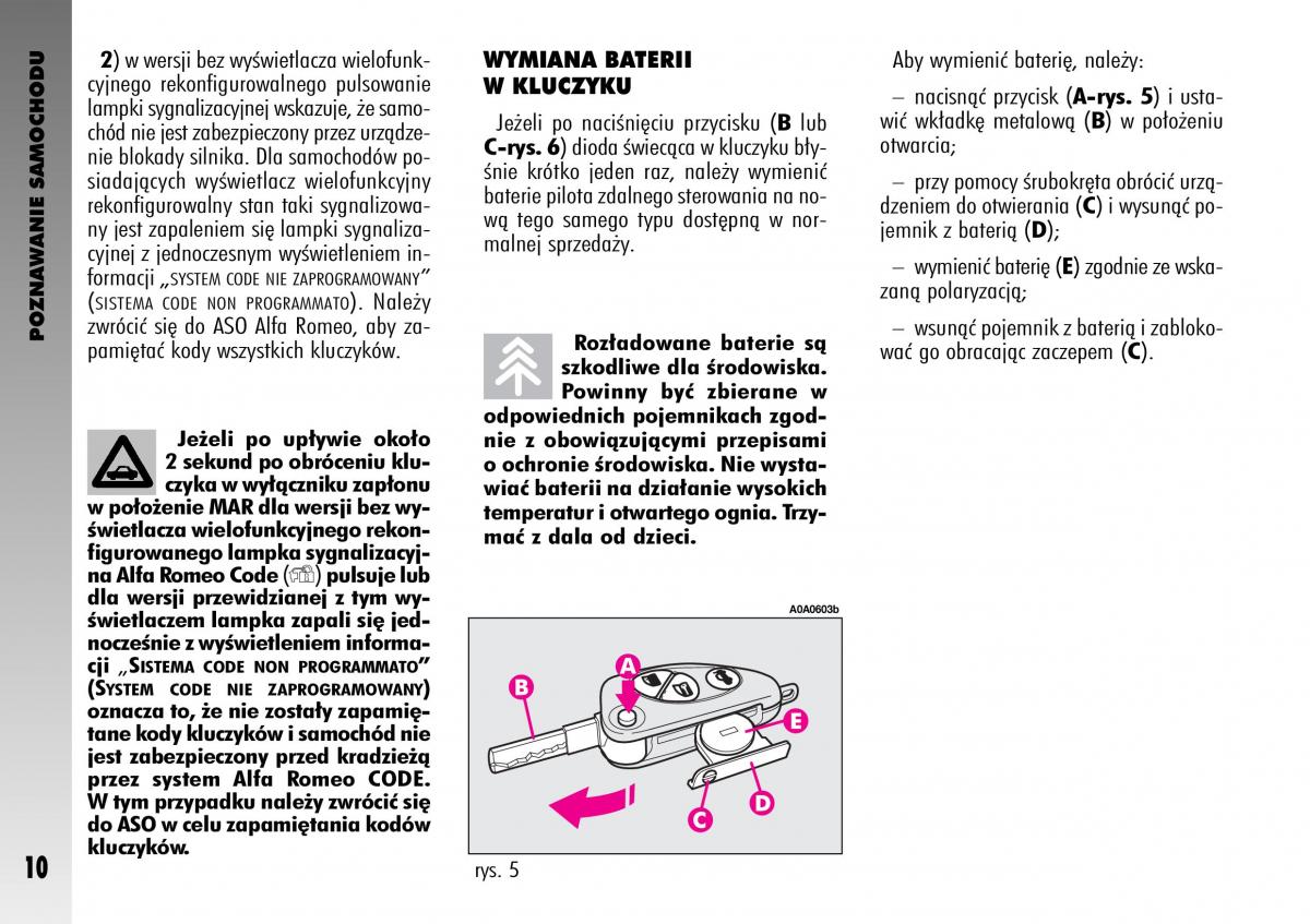 manual  Alfa Romeo GT instrukcja / page 11