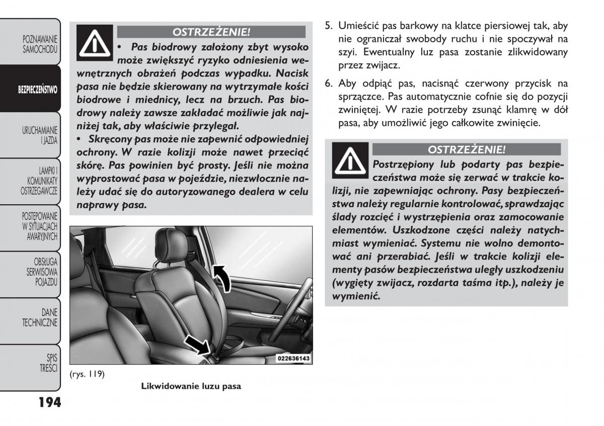 Fiat Freemont instrukcja obslugi / page 200