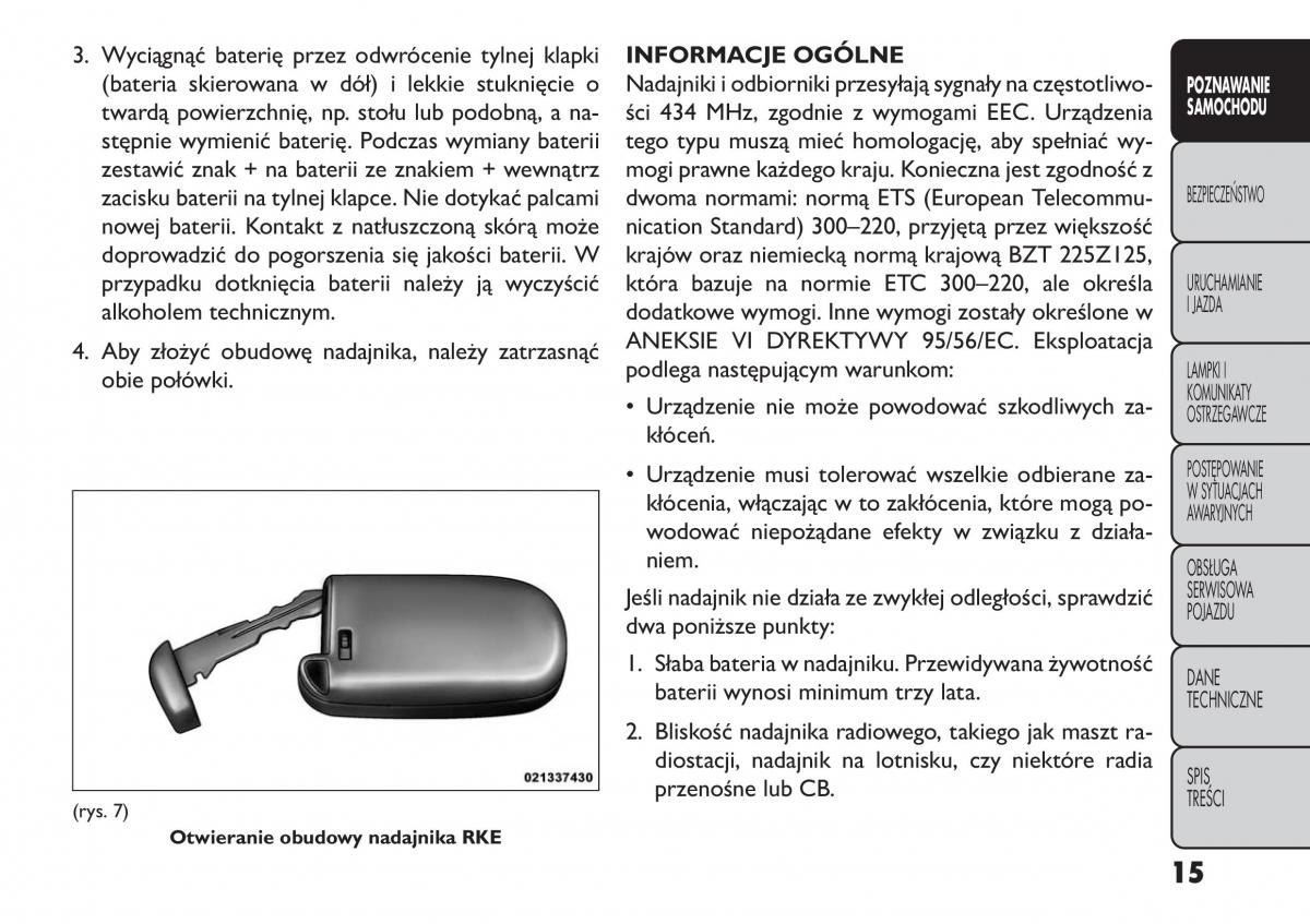 manual  Fiat Freemont instrukcja / page 21