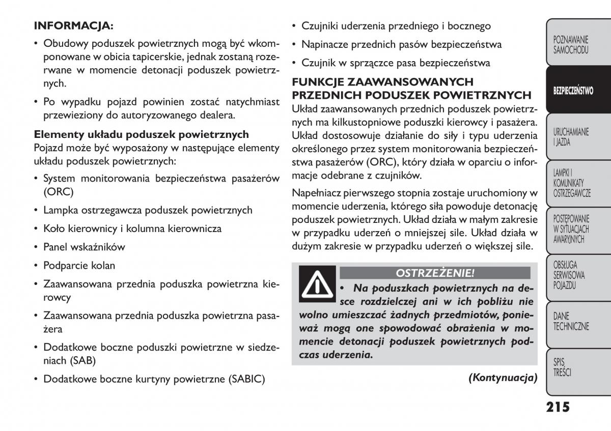 Fiat Freemont instrukcja obslugi / page 221