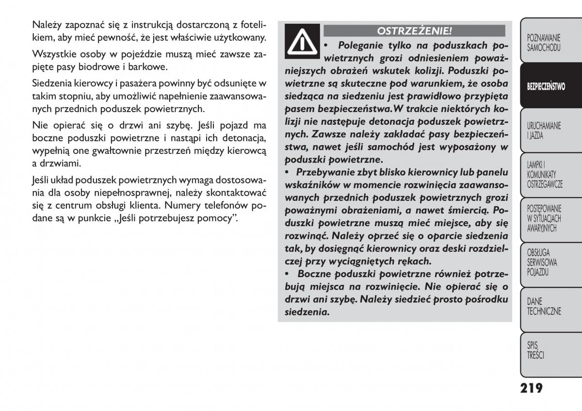 Fiat Freemont instrukcja obslugi / page 225