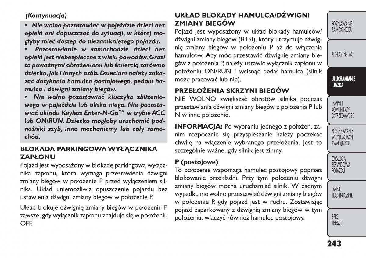 Fiat Freemont instrukcja obslugi / page 249