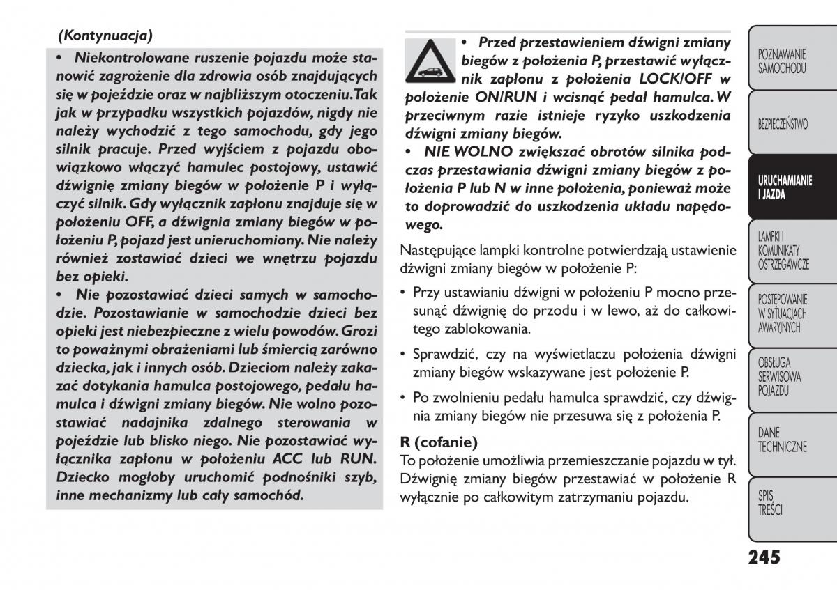 Fiat Freemont instrukcja obslugi / page 251