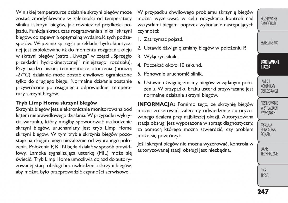 Fiat Freemont instrukcja obslugi / page 253
