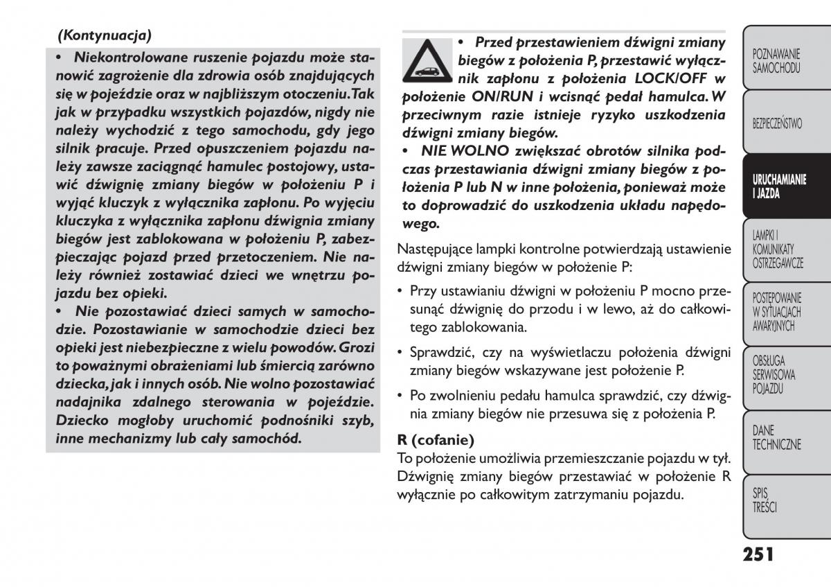 Fiat Freemont instrukcja obslugi / page 257