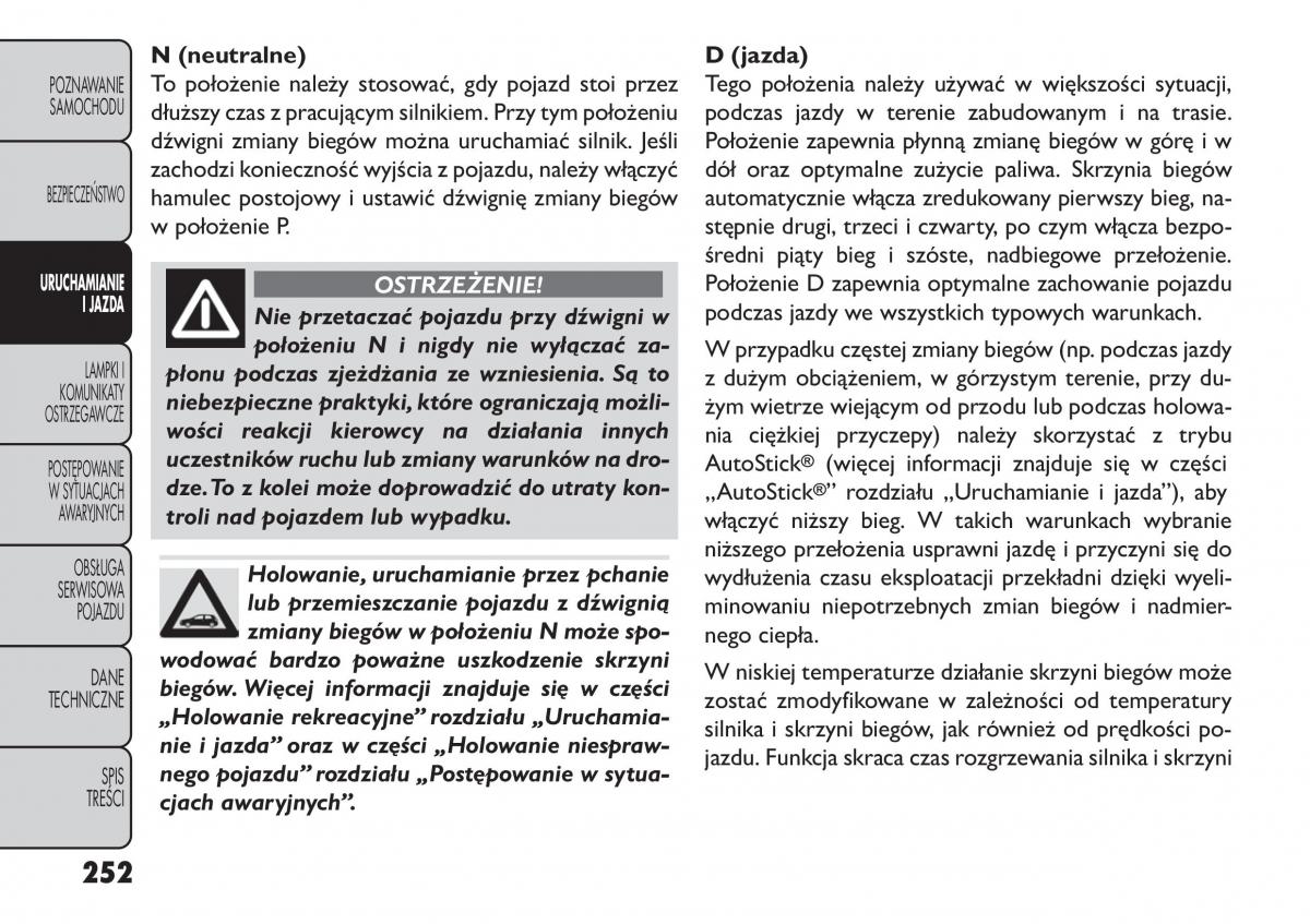 Fiat Freemont instrukcja obslugi / page 258