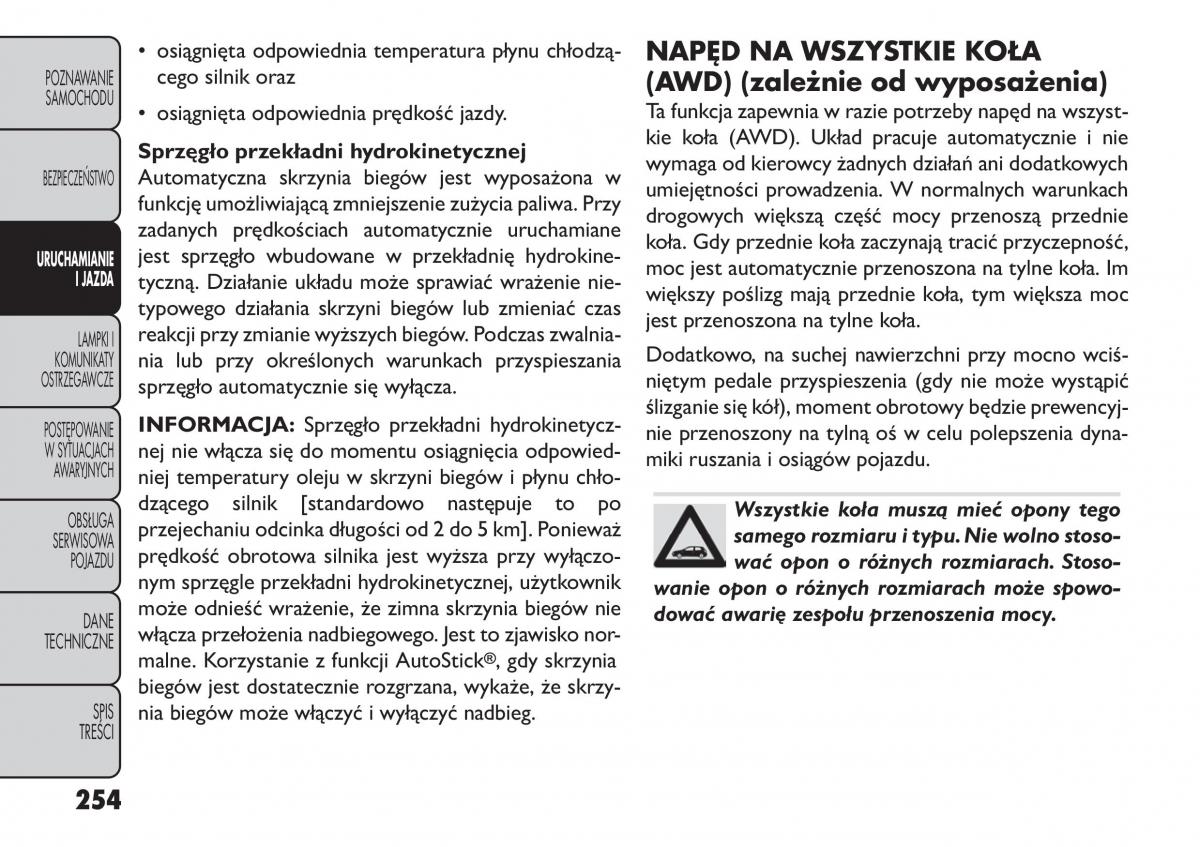Fiat Freemont instrukcja obslugi / page 260