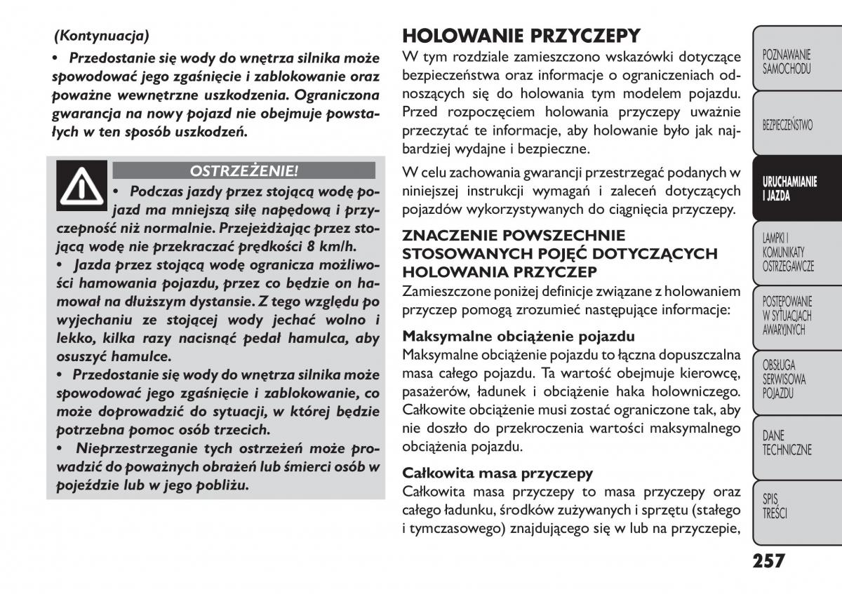 Fiat Freemont instrukcja obslugi / page 263