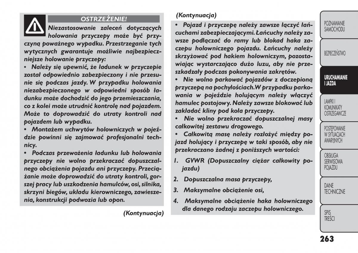 Fiat Freemont instrukcja obslugi / page 269