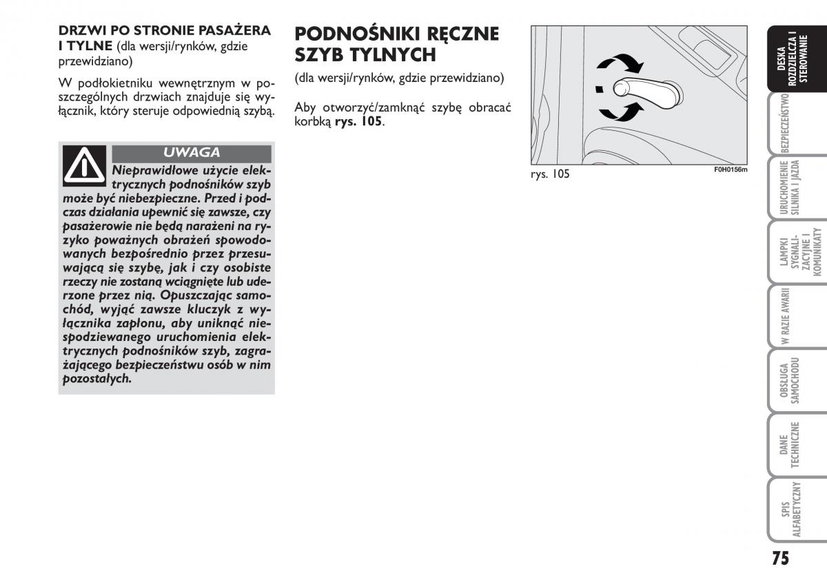 Fiat Idea instrukcja obslugi / page 76