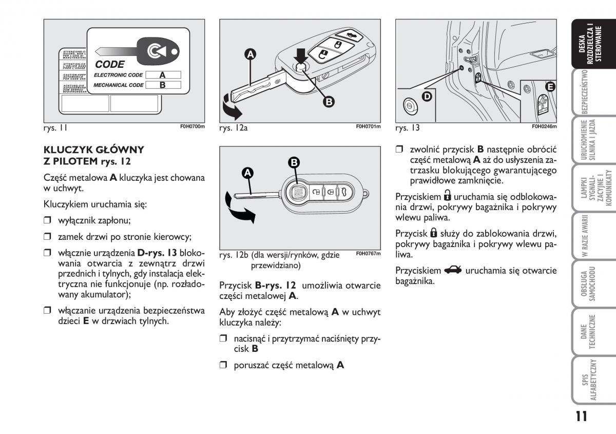 manual  Fiat Idea instrukcja / page 12