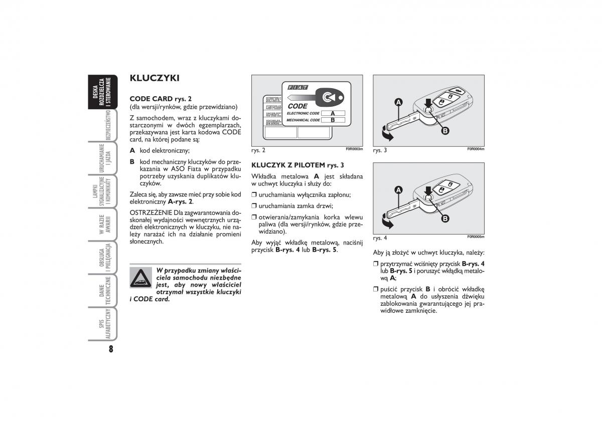 Fiat Linea instrukcja obslugi / page 9