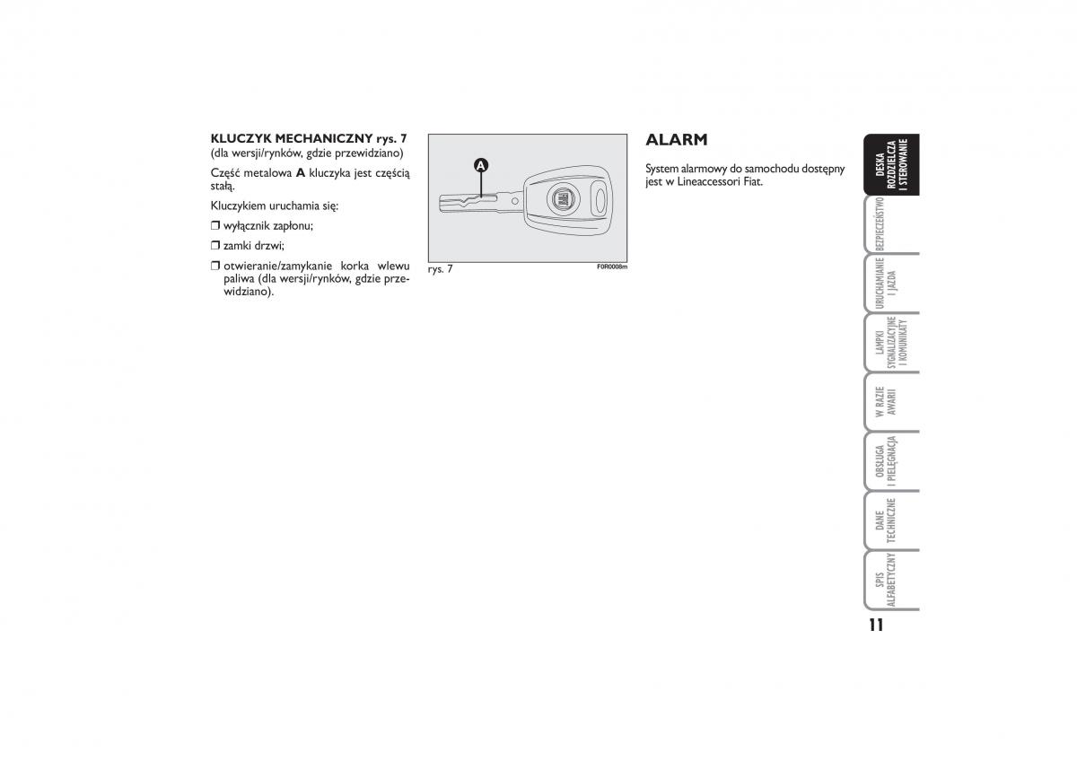 Fiat Linea instrukcja obslugi / page 12