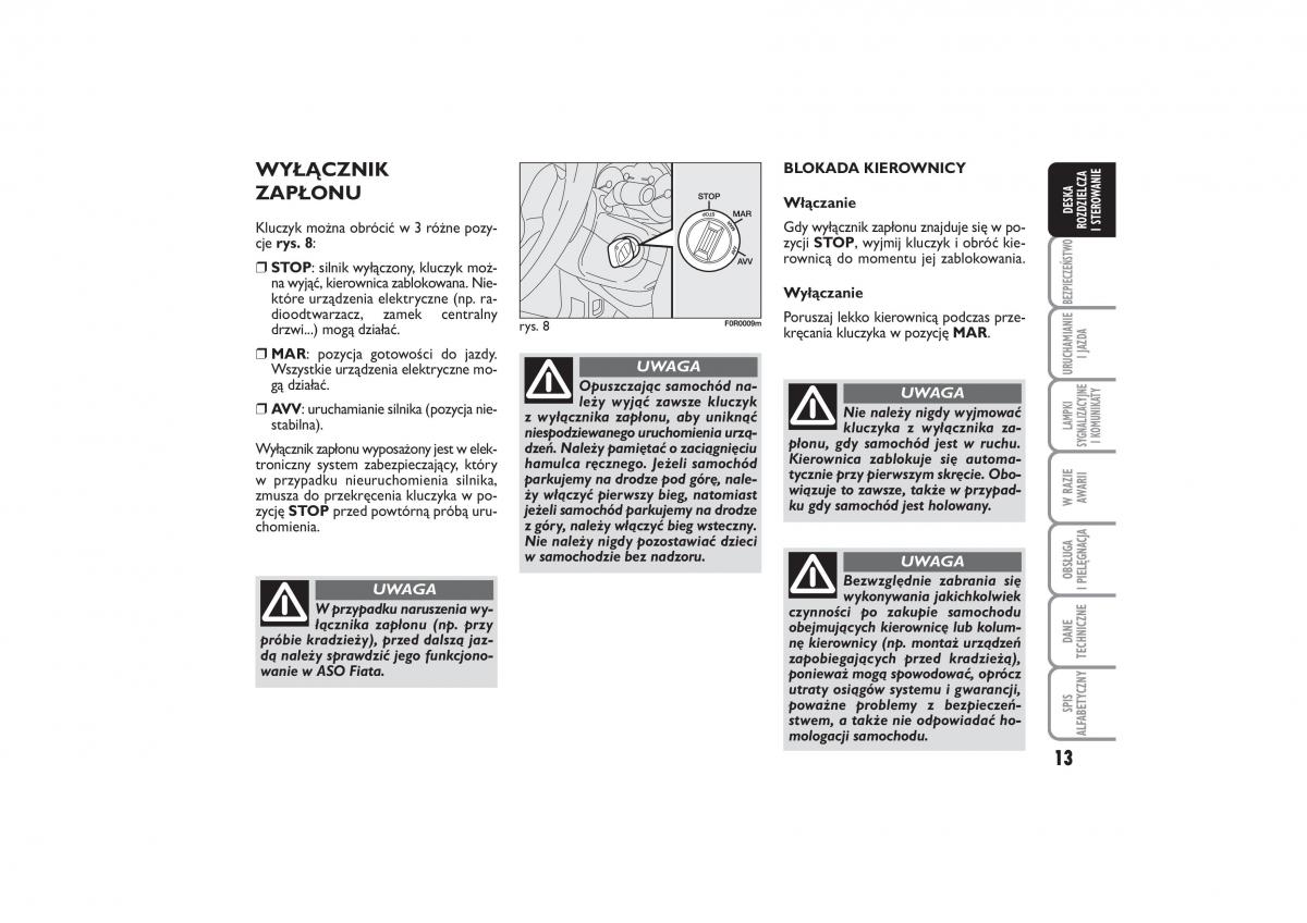 Fiat Linea instrukcja obslugi / page 14