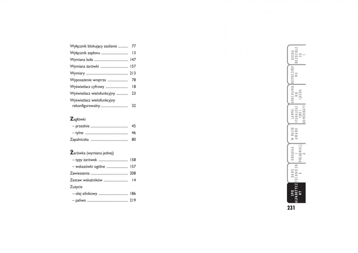 Fiat Linea instrukcja obslugi / page 232