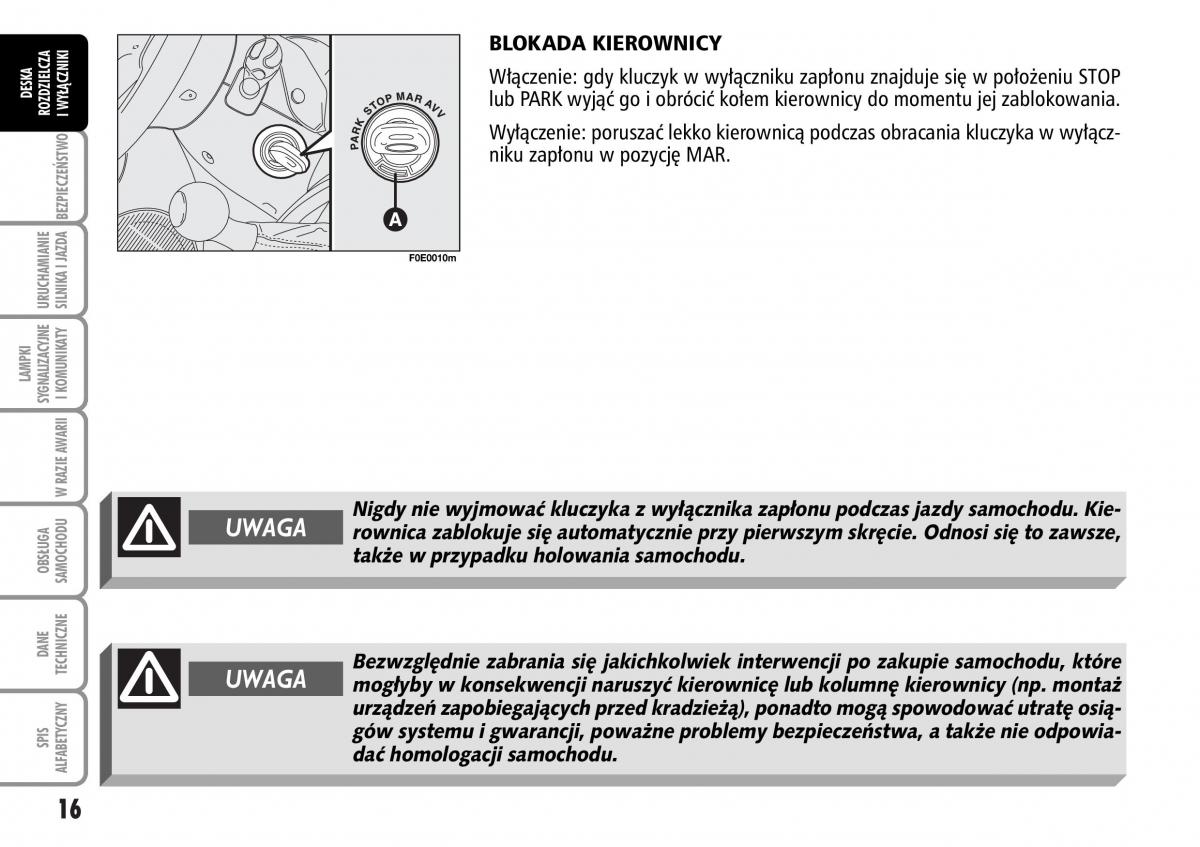 manual  Fiat Multipla II 2 instrukcja / page 17