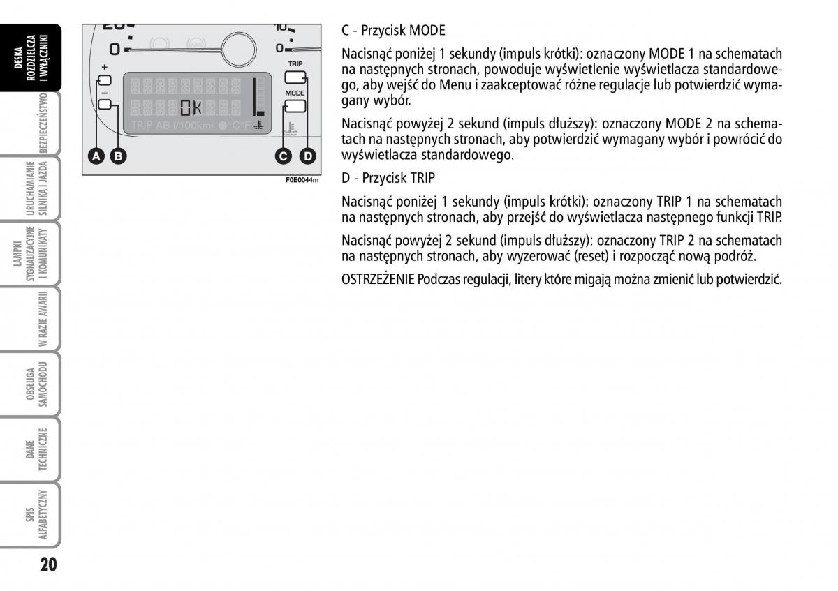 manual  Fiat Multipla II 2 instrukcja / page 21