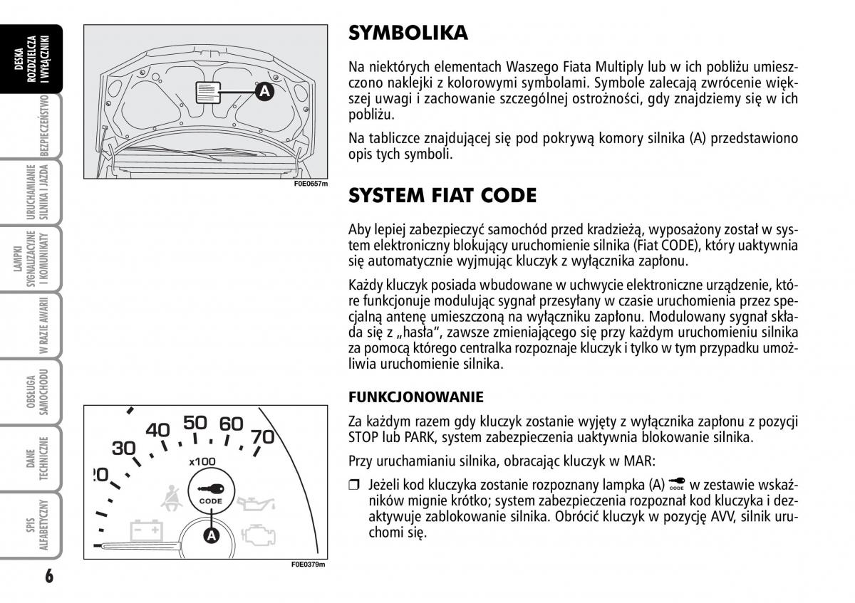 manual  Fiat Multipla II 2 instrukcja / page 7